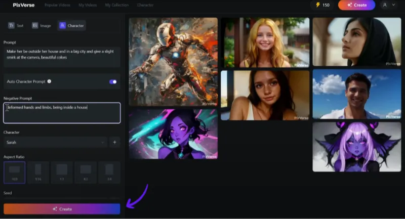 Pixverse AI Character-to-Video